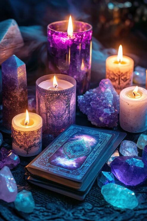 cartes divination bougies focus selectif 472916 57304